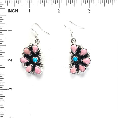 Sandra Parkett Pink Conch Shell Half Cluster Earrings-Indian Pueblo Store