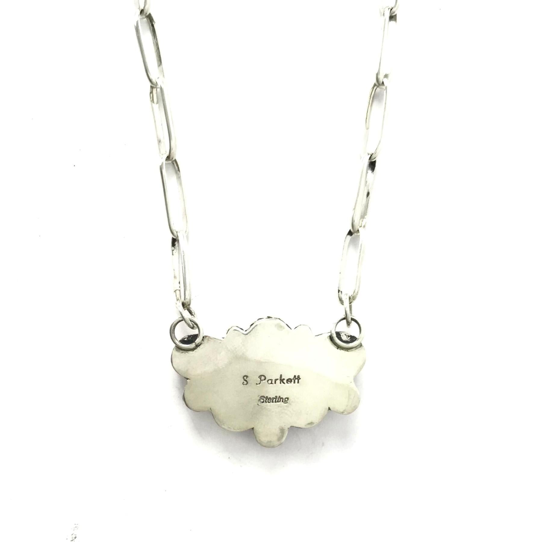 Sandra Parkett Pink Conch Shell Half Cluster Pendant Necklace-Indian Pueblo Store