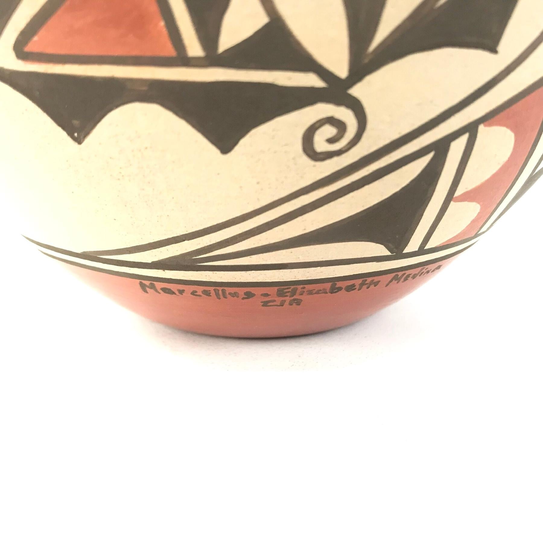 Elizabeth and Marcellus Medina Deer and Butterfly Bowl-Indian Pueblo Store