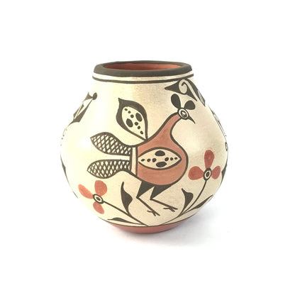 Elizabeth and Marcellus Medina Small Bird and Butterfly Pot-Indian Pueblo Store