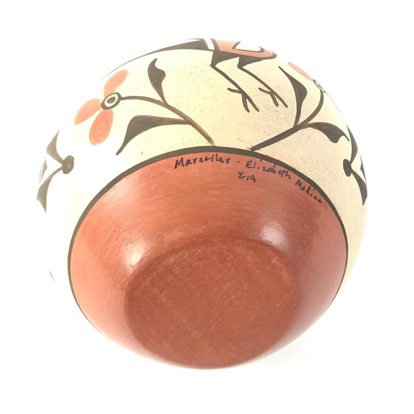 Elizabeth and Marcellus Medina Small Bird and Butterfly Pot-Indian Pueblo Store