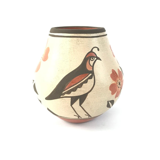 Elizabeth and Marcellus Medina Small Quail Pot-Indian Pueblo Store