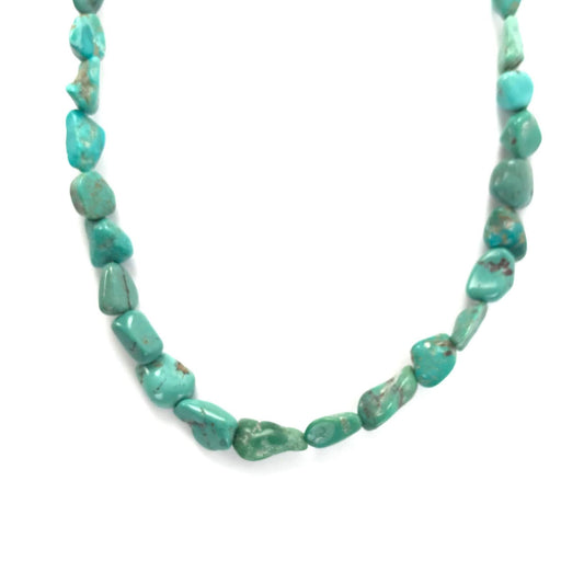 Fannie Garcia Single Strand Turquoise Nugget Necklace-Indian Pueblo Store