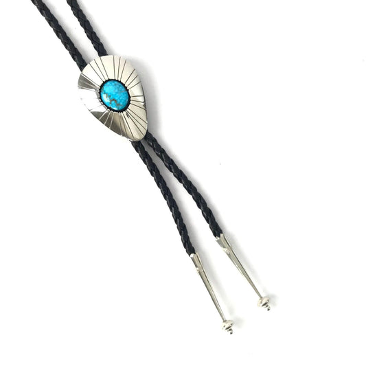 Thomas Nez Turquoise Bolo Tie-Indian Pueblo Store