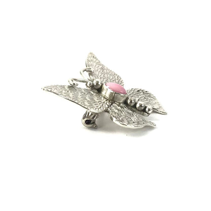 Lee Charley PInk Conch Shell Butterfly Pin-Indian Pueblo Store