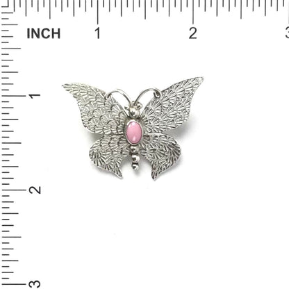 Lee Charley PInk Conch Shell Butterfly Pin-Indian Pueblo Store