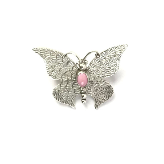 Lee Charley PInk Conch Shell Butterfly Pin-Indian Pueblo Store