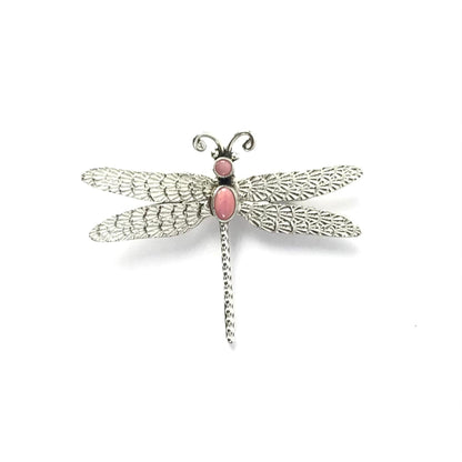 Lee Charley Pink Conch Shell Dragonfly Pin-Indian Pueblo Store