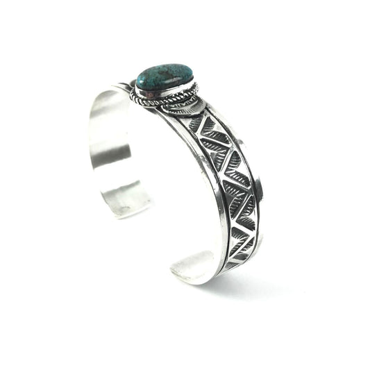 Leonard Maloney Kingman Turquoise Bracelet-Indian Pueblo Store