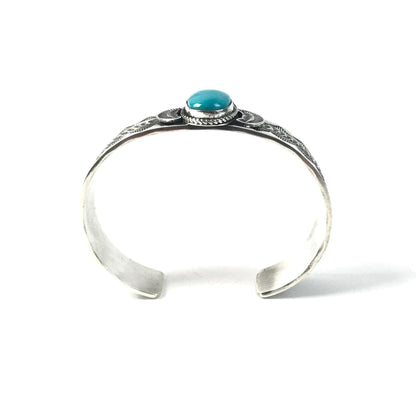Leonard Maloney Kingman Turquoise Bracelet-Indian Pueblo Store