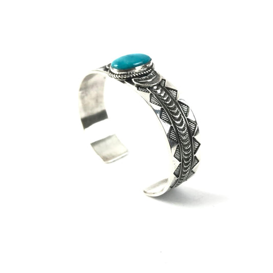 Leonard Maloney Kingman Turquoise Bracelet-Indian Pueblo Store