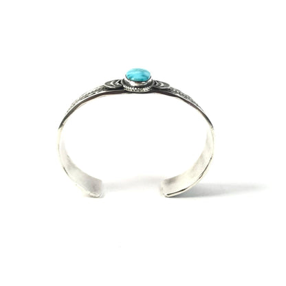 Leonard Maloney Kingman Turquoise Bracelet-Indian Pueblo Store