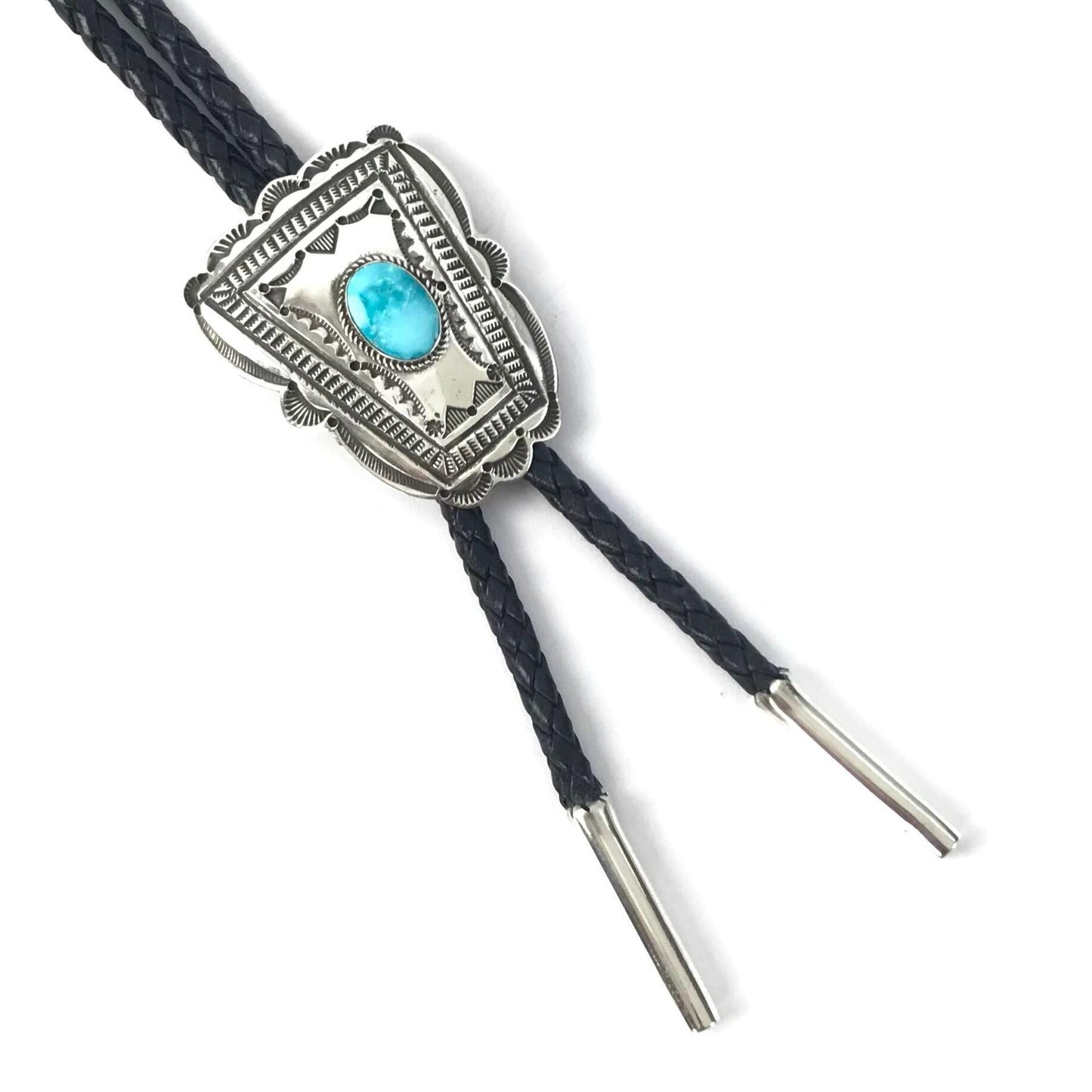 Leonard Maloney Kingman Turquoise Bolo-Indian Pueblo Store