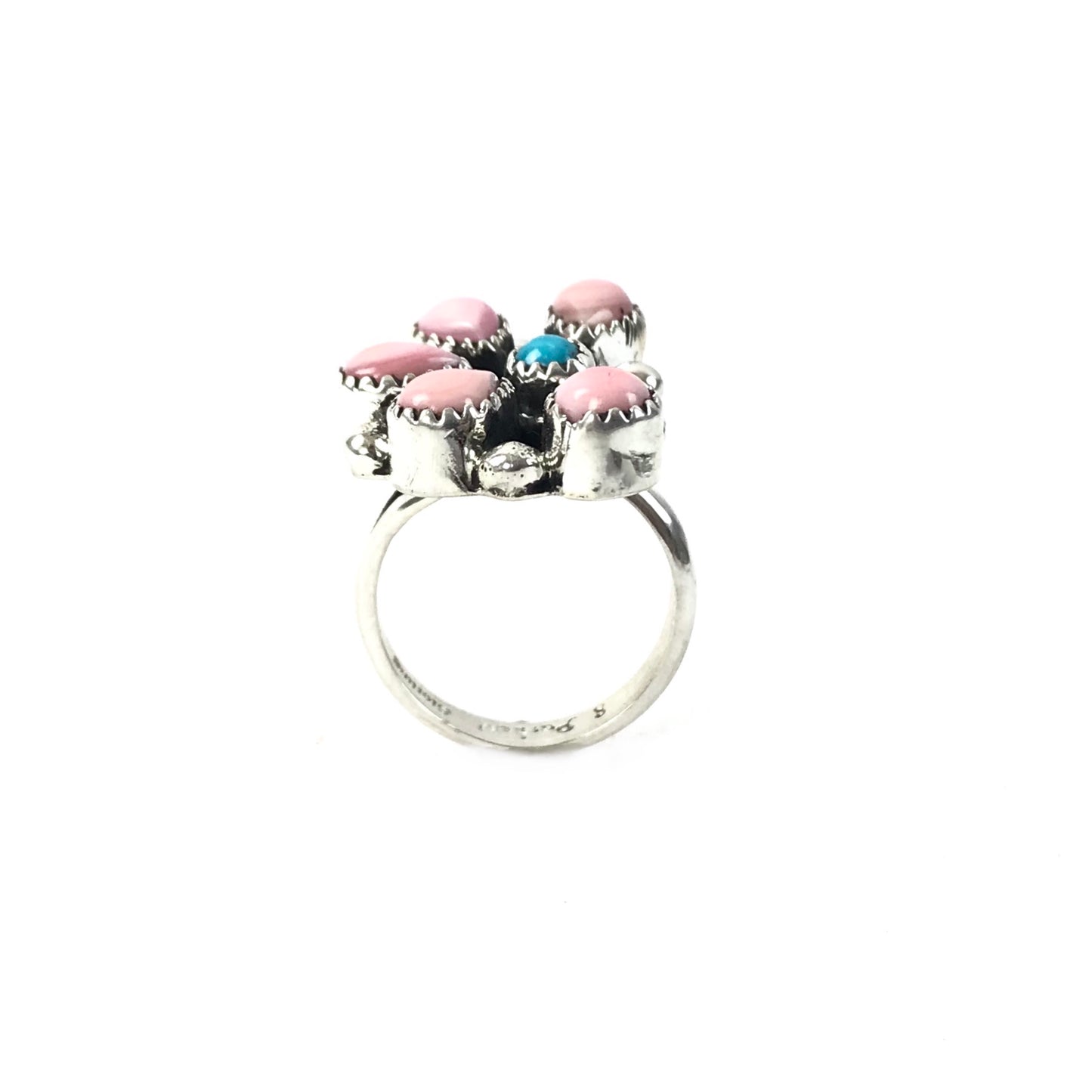 Sandra Parkett Pink Conch Shell Half Cluster Ring-Indian Pueblo Store