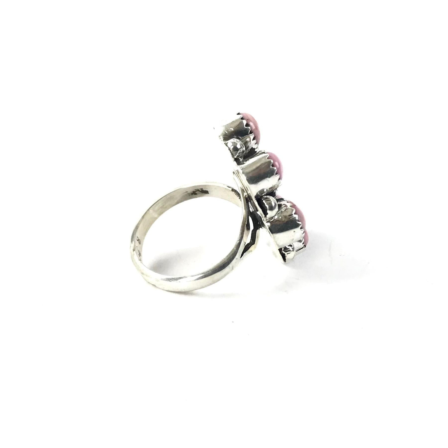 Sandra Parkett Pink Conch Shell Half Cluster Ring-Indian Pueblo Store