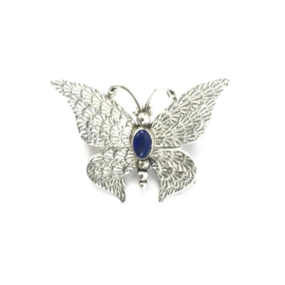 Lee Charley Lapis Butterfly Pin-Indian Pueblo Store