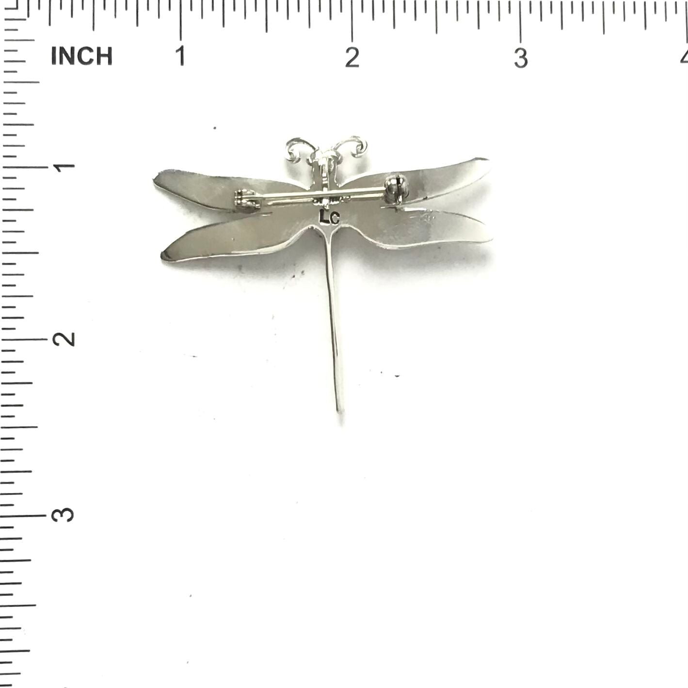 Lee Charley Orange Spiny Oyster Shell Dragonfly Pin-Indian Pueblo Store