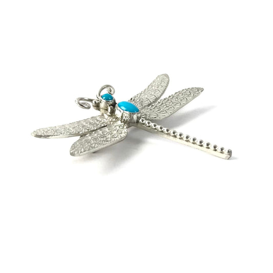 Lee Charley Turquoise Dragonfly Pin-Indian Pueblo Store