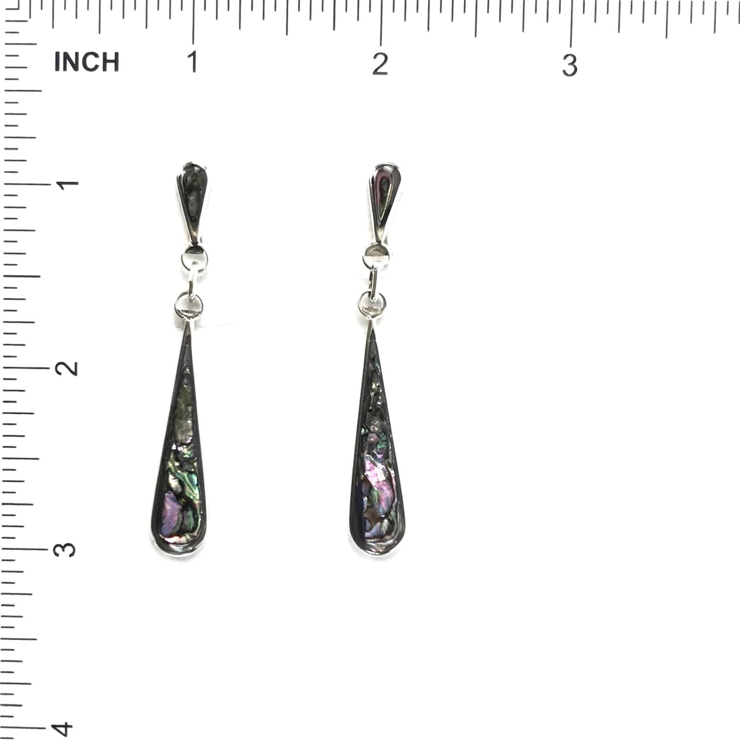 Angela Gasper Abalone Teardrop Post Earrings-Indian Pueblo Store