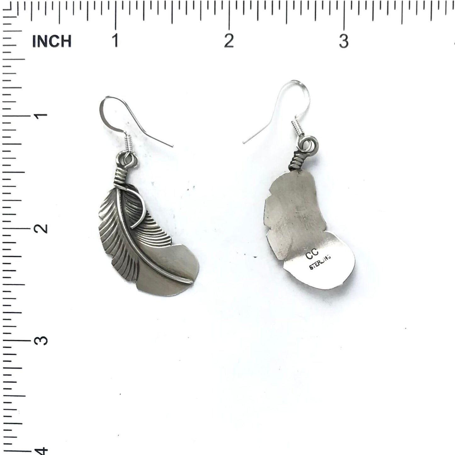 Chris Charley Curved Dangle Earring-Indian Pueblo Store