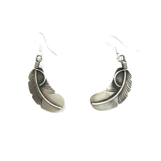 Chris Charley Curved Dangle Earring-Indian Pueblo Store