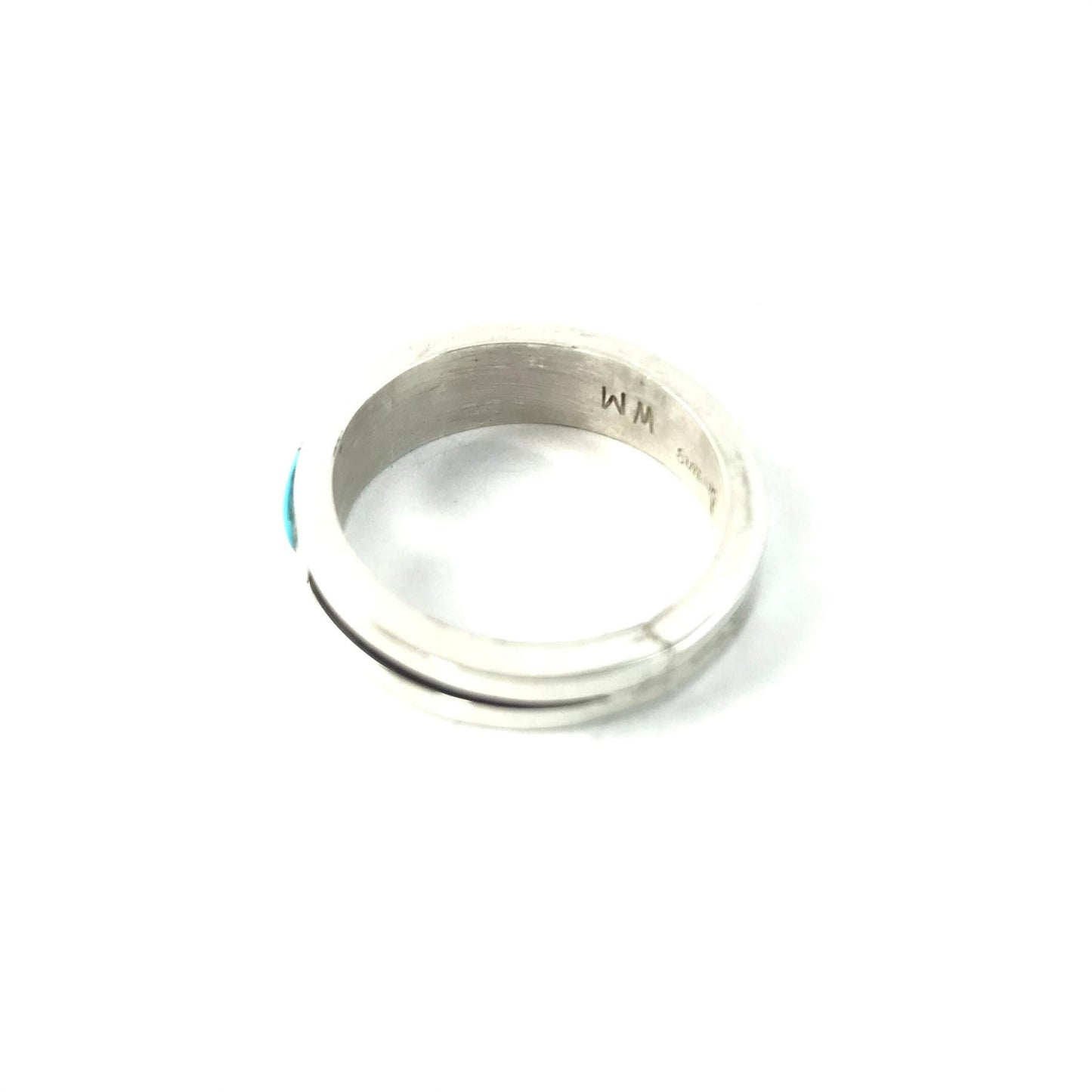 Wilbert Muskett Turquoise Inlay Band Ring-Indian Pueblo Store