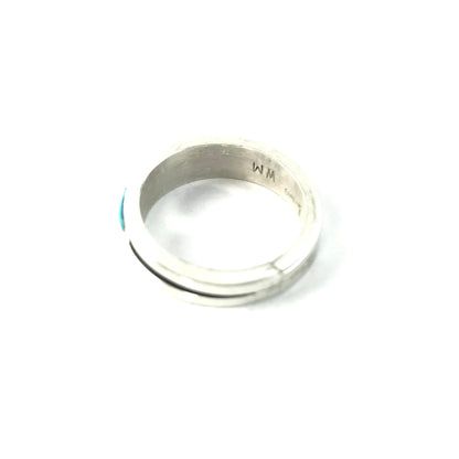 Wilbert Muskett Turquoise Inlay Band Ring-Indian Pueblo Store