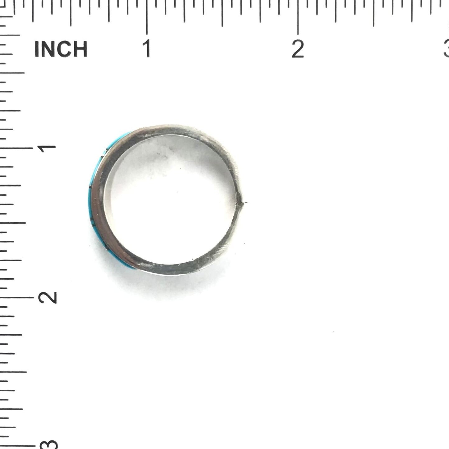 Wilbert Muskett Turquoise Inlay Band Ring-Indian Pueblo Store
