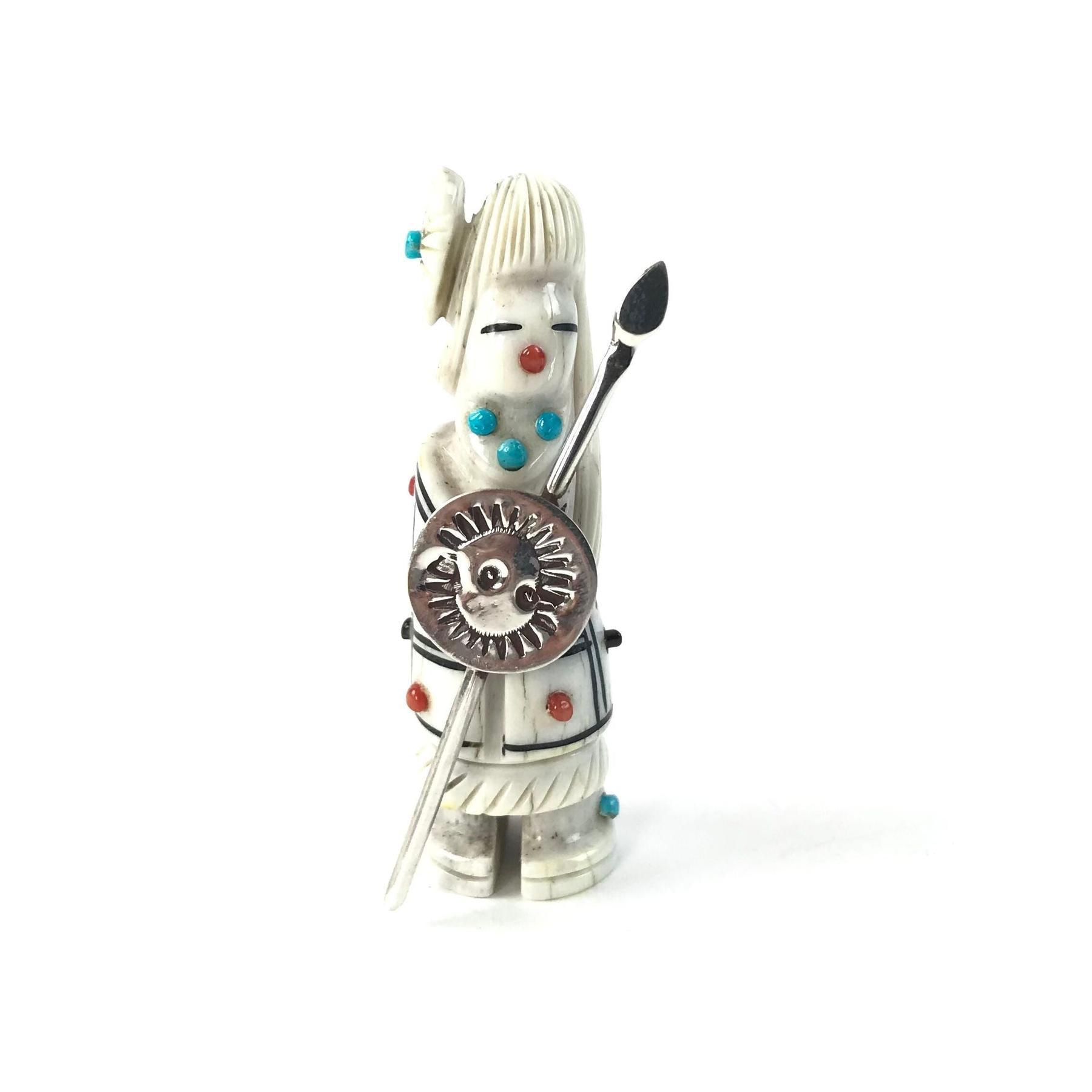Claudia Peina Warrior Maiden Fetish Carving-Indian Pueblo Store