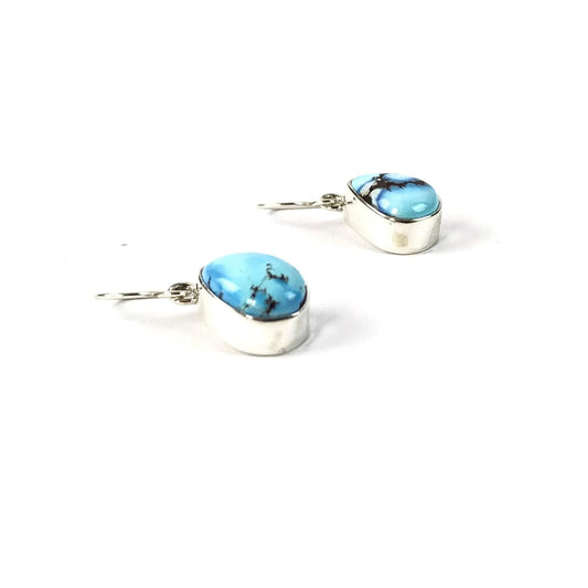 Shirley Henry Golden Hill Turquoise Teardrop Earrings-Indian Pueblo Store