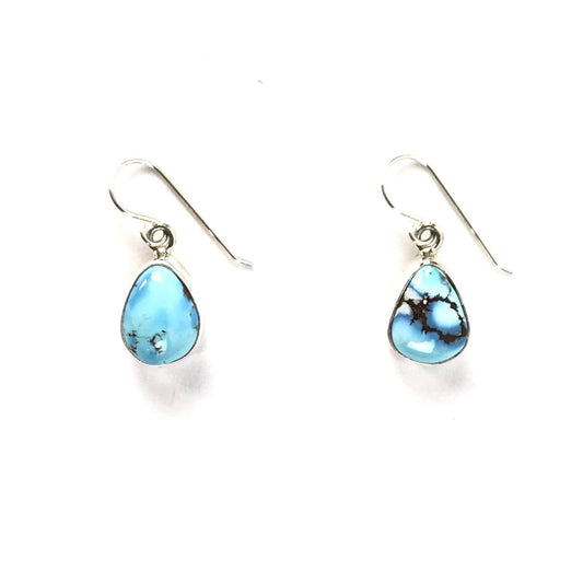 Shirley Henry Golden Hill Turquoise Teardrop Earrings-Indian Pueblo Store