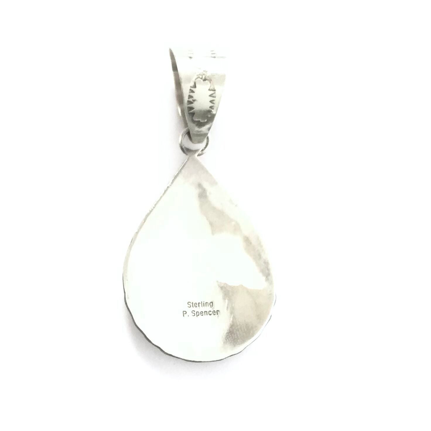 Pearlene Spencer Turquoise Raindrop Pendant-Indian Pueblo Store