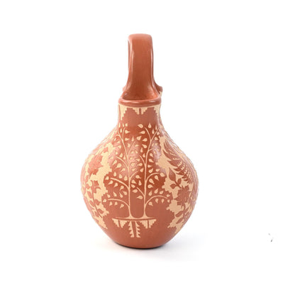 Alvina Yepa Sgraffito Hummingbird Wedding Vase-Indian Pueblo Store