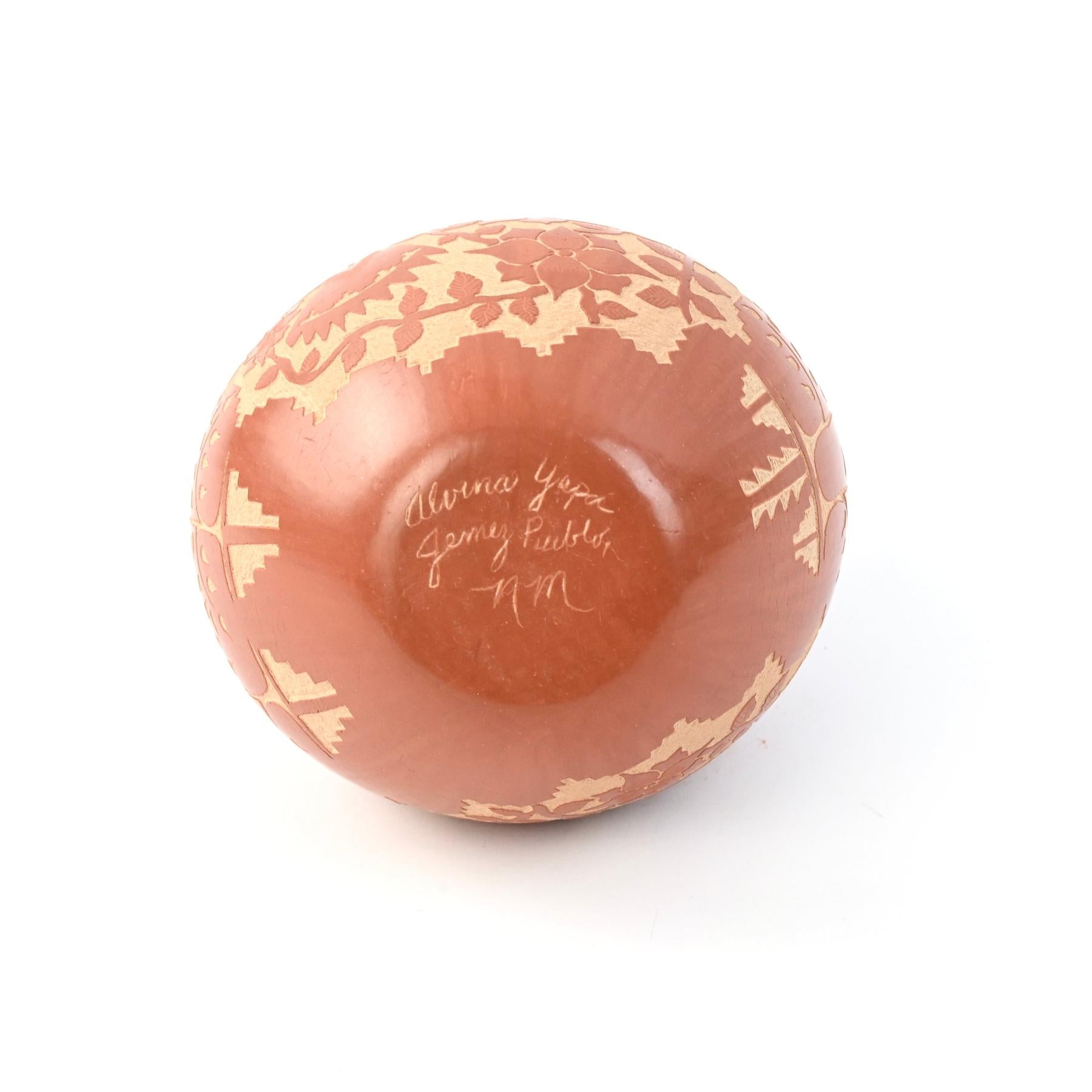 Alvina Yepa Sgraffito Hummingbird Wedding Vase-Indian Pueblo Store