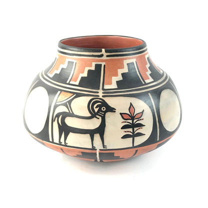 Robert Tenorio Santo Domingo Ram Bowl-Indian Pueblo Store