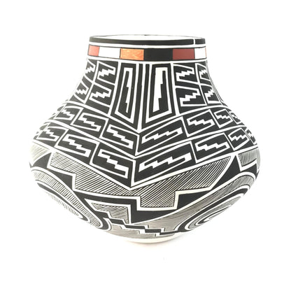 Myron Sarracino Laguna Black and White Olla Jar-Indian Pueblo Store