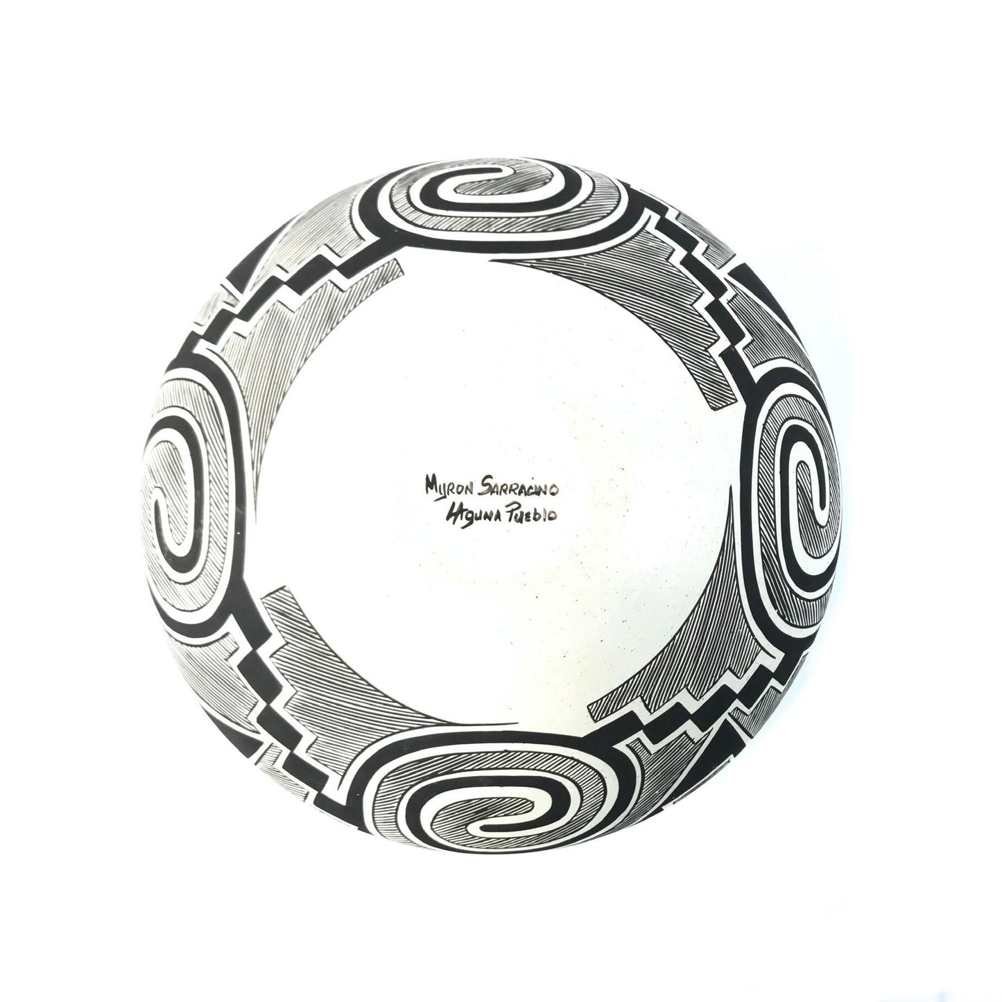 Myron Sarracino Laguna Black and White Olla Jar-Indian Pueblo Store