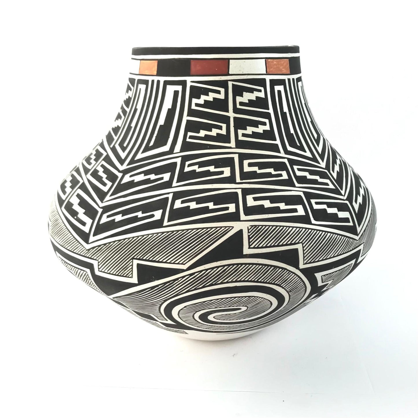 Myron Sarracino Laguna Black and White Olla Jar-Indian Pueblo Store