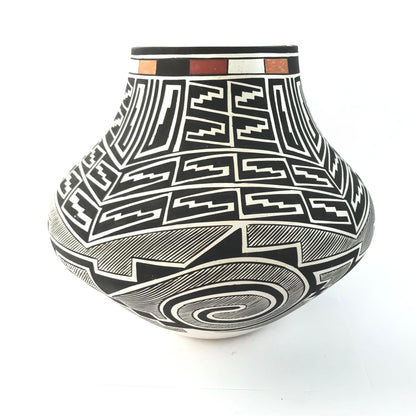 Myron Sarracino Laguna Black and White Olla Jar-Indian Pueblo Store