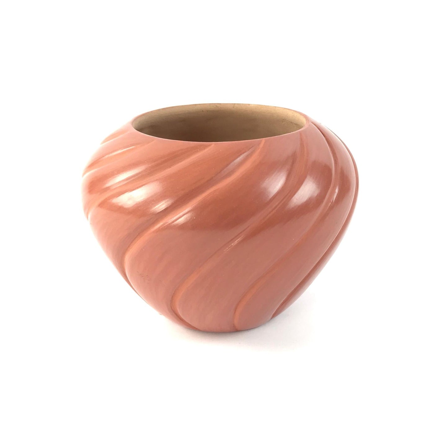 Pauline Romero Carved Swirl Melon Bowl-Indian Pueblo Store
