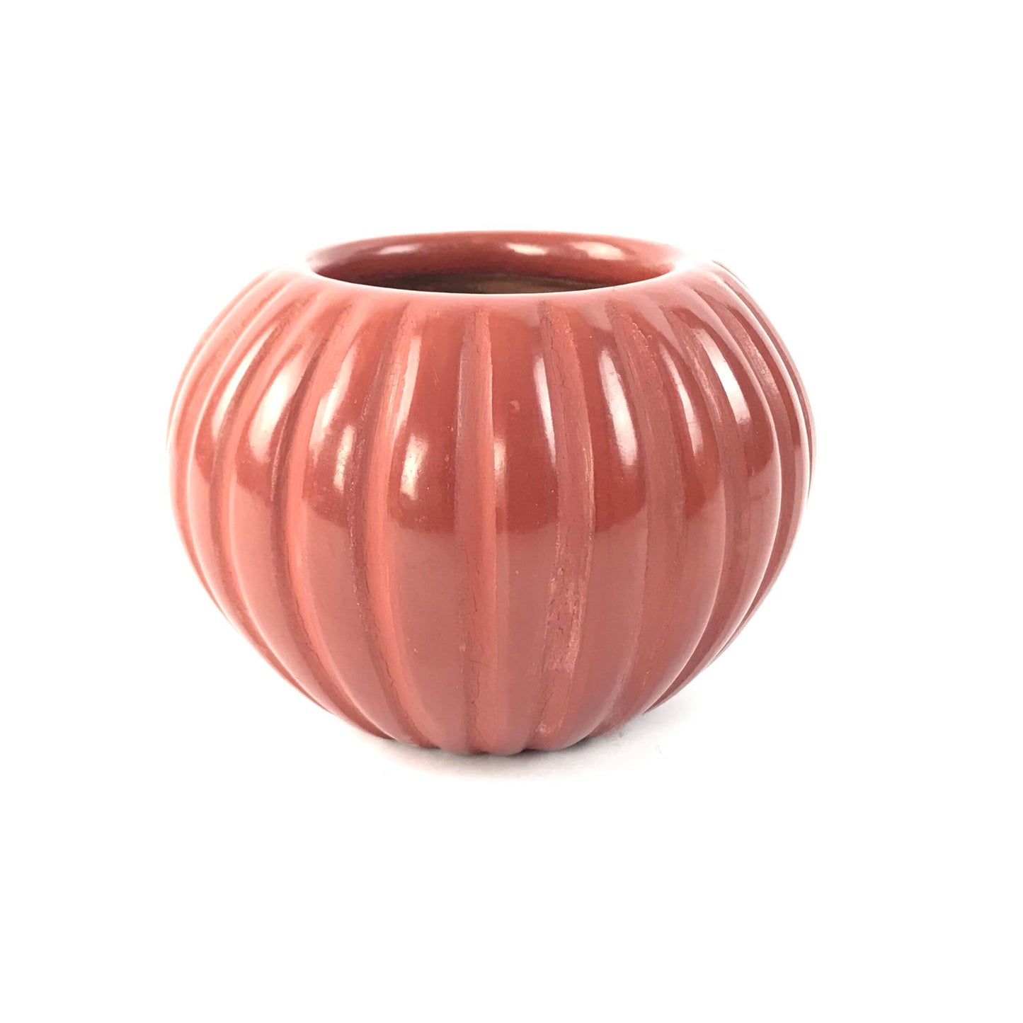 Angela Baca Small Carved Melon Bowl