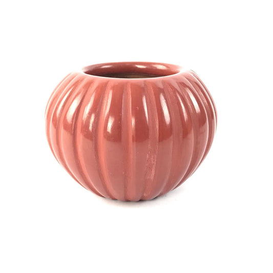 Angela Baca Small Carved Melon Bowl-Indian Pueblo Store