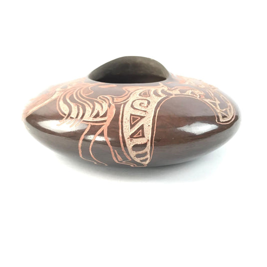 Caroline Elliot Etched Horse Bowl-Indian Pueblo Store