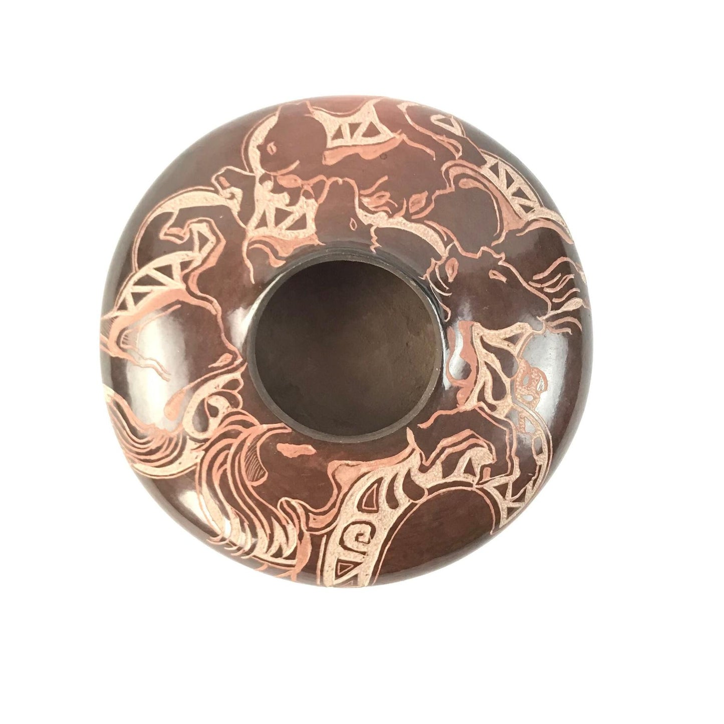 Caroline Elliot Etched Horse Bowl-Indian Pueblo Store