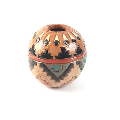 Ken and Irene Navajo Pine Pitch Seed Pot-Indian Pueblo Store