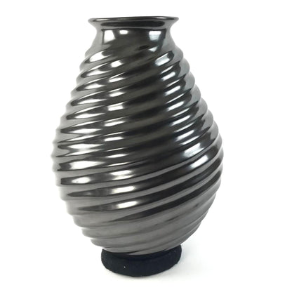 Fernando Gonzales Large Swirl Melon Jar-Indian Pueblo Store