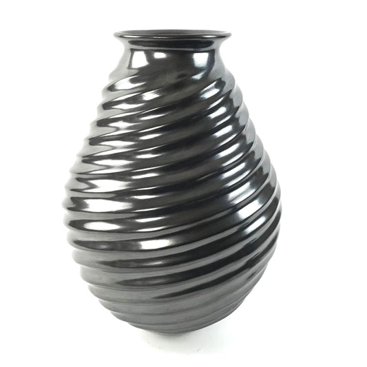 Fernando Gonzales Large Swirl Melon Jar-Indian Pueblo Store