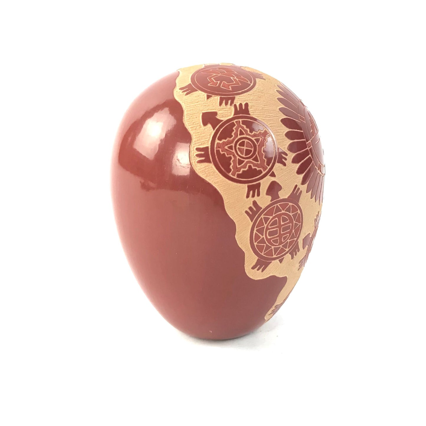 Debra Duwyenie Sgraffito Turtle and Sunface Seed Pot