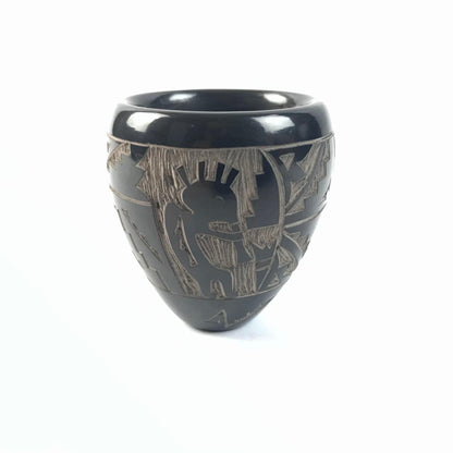 Monica Naranjo Santa Clara Miniature Avanyu Bowl-Indian Pueblo Store