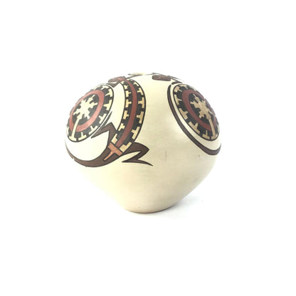 Lois Gutierrez Santa Clara Lizard and Wedding Basket Seed pot-Indian Pueblo Store